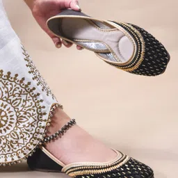 froh feet Jutis Mojaris Ethnic Mule Slip On Slip On For Women image 2