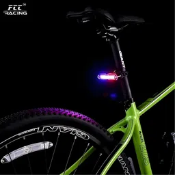 fcc racing Bicycle Police Mode Tail Light 3-Color Rear Light (Red, Blue, White) Waterproof LED Rear Break Light image 4