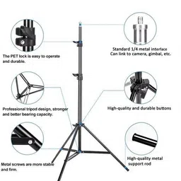 VIJYONICS 2.1 Meter Aluminum Alloy Tripod Foldable Stand Tripod Tripod Tripod image 3