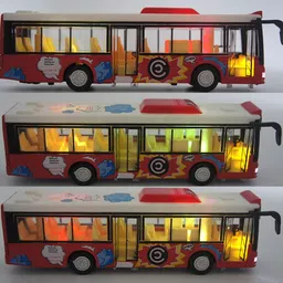 darvice London Bus Toy For Kid Long Bus Light Sound Music Openable Door Toy Bus image 4
