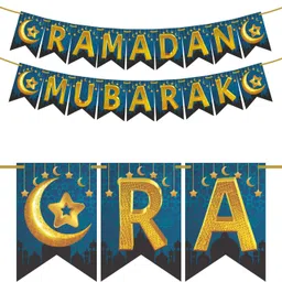 wobbox Ramadan Mubarak Banner, Ramadan Decoration Items, Eid Mubarak Decorations Banner-picture-20