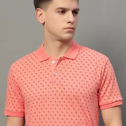 RISS Men Conversational Printed Polo Collar Cotton T-shirt image 5