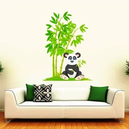 artisian inkwork Wall Sticker Panda Under Bamboo Tree for Home Décor | Animal Wall Stickers image 3