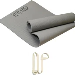 yeti yogi Yoga mat for unisex with Strap EVA Material 4mm Extra Thick Exercise mat Grey 4 mm Yoga Mat-picture-29