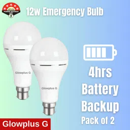 glowplus g 2 x 12W Bulbs – Rechargeable & Emergency Ready 3 hrs Bulb Emergency Light-picture-24