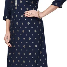 iriswomen Women Embroidered Jacquard Straight Kurta image 3