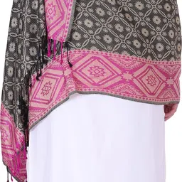 axolotl Printed Viscose Women Multicolor Stole image 5