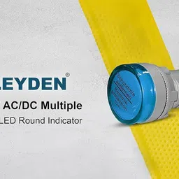leyden 12-220V AC/DC BLUE Multiple Voltage LED Round Indicator 22mm Panel Indicator Test Indicator image 3