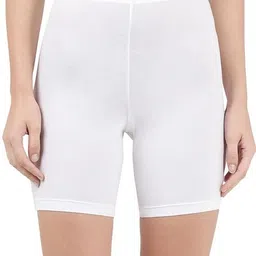 hgs Solid Women White Cycling Shorts image 1