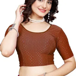 pt priyanka textiles Round Neck Women Blouse-picture-22