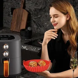 sunpantry Air Fryer Silicone Basket Tray Liners Reusable Non-Stick Air Fryer Silicone Pot Airfryer Tray image 4