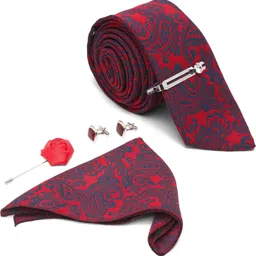 LOUIS STITCH Silk Cufflink & Tie Pin Set-picture-12