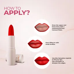 JUICE Set Of 3 Kiss Sensation Matte SPF15 Lipstick - Red Rebel-Red Carpet-Chocoholic image 4