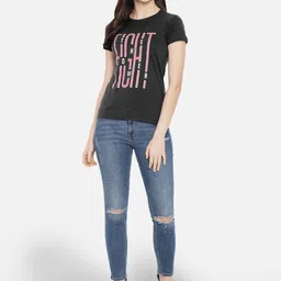 Fabflee Pack of 3 Typography Printed Cotton T-shirt image 2