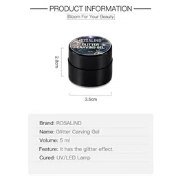 ROSALIND Fantasy Carved Glue Glitter Carving Gel Glue Nail Polish - Shade A765 image 2