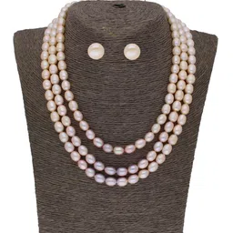 Sri Jagdamba Pearls Dealer Gold Plated Pearl Studded Jewellery Set image 3