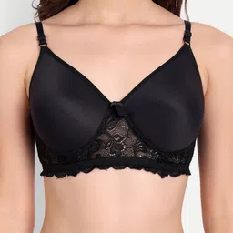 FIMS Pack of 2 Rapid-Dry Lace Lightly Padded Bra Fancy_Pad_Bra_BlackPink image 5