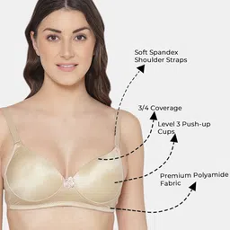 Tweens Pack Of 2 Push-Up Bra All Day Comfort With Medium Coverage Heavily Padded image 2