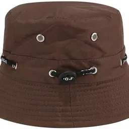 Missby Unisex Adults Cotton Adjustable Beach Bucket Sun Hat-image-1