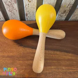 pingo play Premium Maracas Wooden Rattle Set of 2 for Babies & Toddlers|BIS Certified Rattle-picture-15