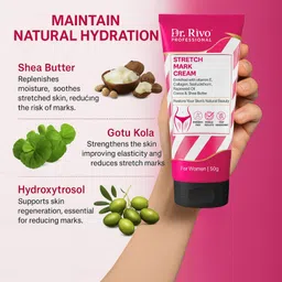 dr.rivo professional Stretch Mark Cream for Belly, Breasts & Hips | Pregnancy Safe Intimate Cream image 3