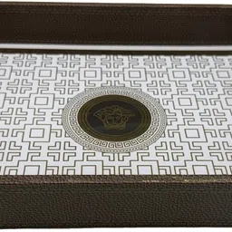 kraftin studio Handcrafted Wooden Tray for Servngs,Wooden Plates, Kitchen & Home Decor, Gift Tray Serving Set image 1