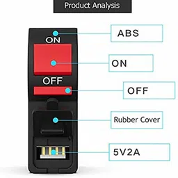 boosty Motorcycle Switches Motorbike Headlight ON/OFF Button Connector Start Handlebar Controller Switch with 2.1A USB Charge 2 A Bike Mobile Charger image 2