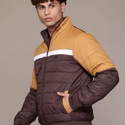roadster Men Colorblock Padded Jacket image 4