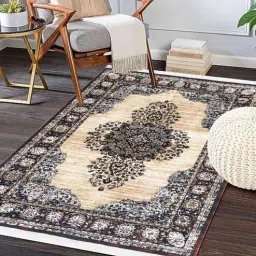 modefe Beige Persian Nylon 5 ft x 7 ft Machine Made Carpet-picture-36