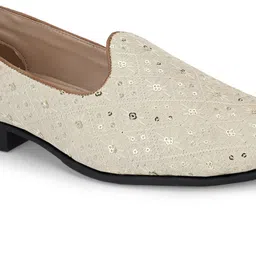 san frissco Men Casual Slip On Ethnic Loafers | Embroidered Mojaris Shoe|Shoes Without Laces Mojaris For Men image 2