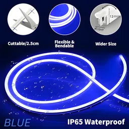 shinepark 600 LEDs 5 m Blue Steady Strip Rice Lights image 3