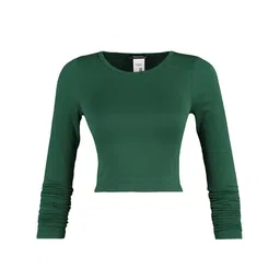 Trendyol Women Green Solid Crop Top image 2