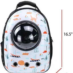 petfun High Quality Portable Travel Carrier Space Capsule Bubble Bag Sea Beach Theame Backpack Pet Carrier image 3