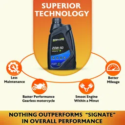 signate 20W50 Lubricant Oil – Fully Synthetic 4-Stroke Engine Oil for Bikes & Cars | High Performance Engine Oil image 5