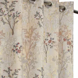 kraftiq homes 214 cm (7 ft) Velvet Room Darkening Door Curtain (Pack Of 2) image 2