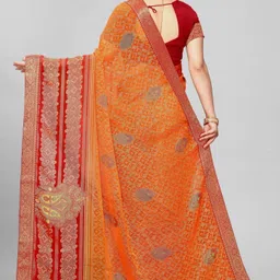 emv Printed Bollywood Brasso, Chiffon Saree image 2