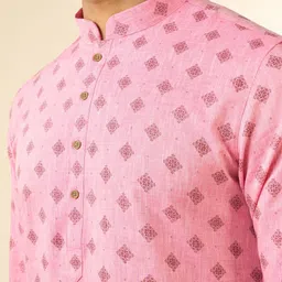 diwas by manyavar Men Printed Cotton Blend Straight Kurta image 2