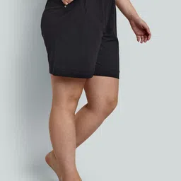 cupid Solid Women Black Regular Shorts image 3