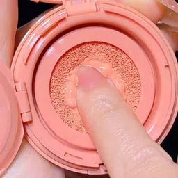 vongee Gege Bear Air Cushion Blush Cream Waterproof Lasting Cheek Tint Blush with Puff image 2