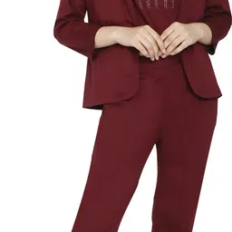 hautemoda Women 3Pc Co-Ord Set Solid Suit-picture-26