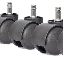 seltos Furniture Heavy Duty Nylon Office Chair Wheels (Caster) Set of 5 Black Swivel Furniture Caster-picture-25