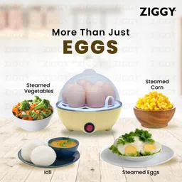 ziggy Compact Yellow Electric Egg Boiler with Transparent Dome Lid – 7 Egg Capacity Compact Yellow Electric Egg Boiler with Transparent Dome Lid – 7 Egg Capacity Egg Cooker image 4