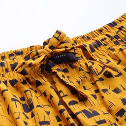 pepe jeans Puma Men Yellow & Black Printed Lounge Pants image 5