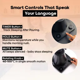 instacuppa Electric Gooseneck Kettle | 40-100°C Temp Control, Built-in Timer, Auto Shut-Off Electric Kettle image 3