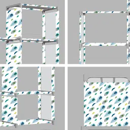 sb07 9 Layer Multipurpose Portable l SpaceSaving Cloth/Shoe/Books Shelf Home & Office Metal Open Book Shelf image 4