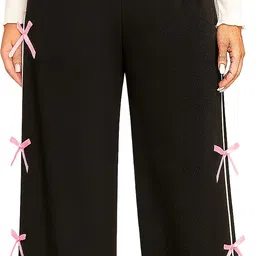 hrb club collection Women Regular Fit Black Polyester Trousers-picture-23