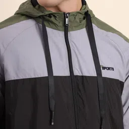 STYLOPLEX premium windcheater Self Design Men Wind Cheater image 4