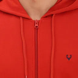 allen solly Men Full Sleeve Solid Hooded Sweatshirt image 5
