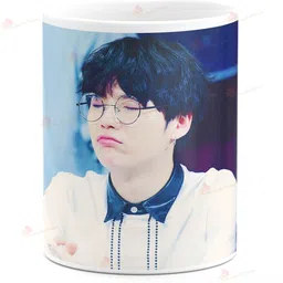 trendoprint Suga BTS Printed White Ideal And Sweet Gift And Return Gift Choice For Kids Boys And Girls Friends Brother Sister Mom Dad Bro Sis Cousins Son Daughter And Bts Lover Bts Army Bts Signature V Suga J-Hope Jungkook Jin Jimin Rm Ceramic Coffee Mug image 1