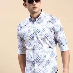SHOWOFF Comfort Slim Fit Abstract Printed Cotton Casual Shirt-picture-22